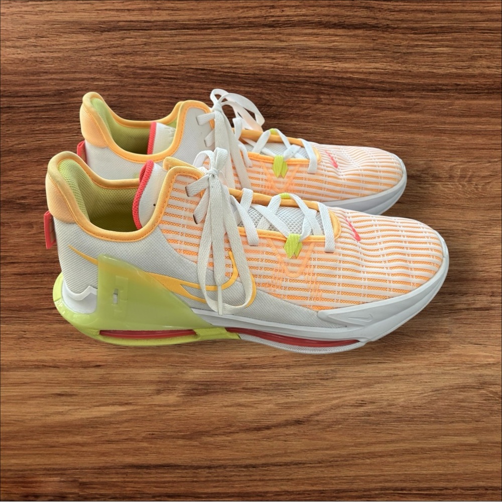 Nike Lebron Witness 6 'Melon Tint' White Sneakers, Size 11‎ CZ4052-101